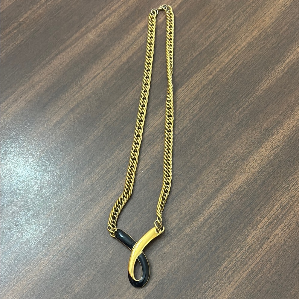 Monet Gold and Black Necklace